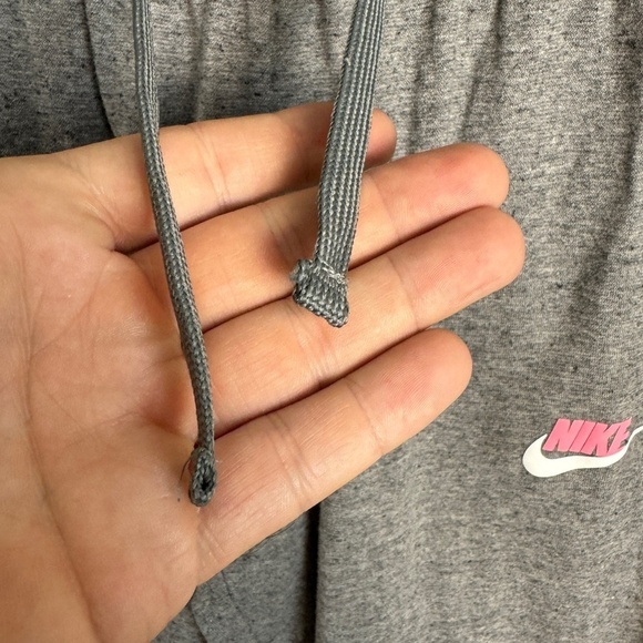 Nike Kid's Gray Sweatpants Joggers Elastic Waist Size Large Pink Logo School - Picture 4 of 14